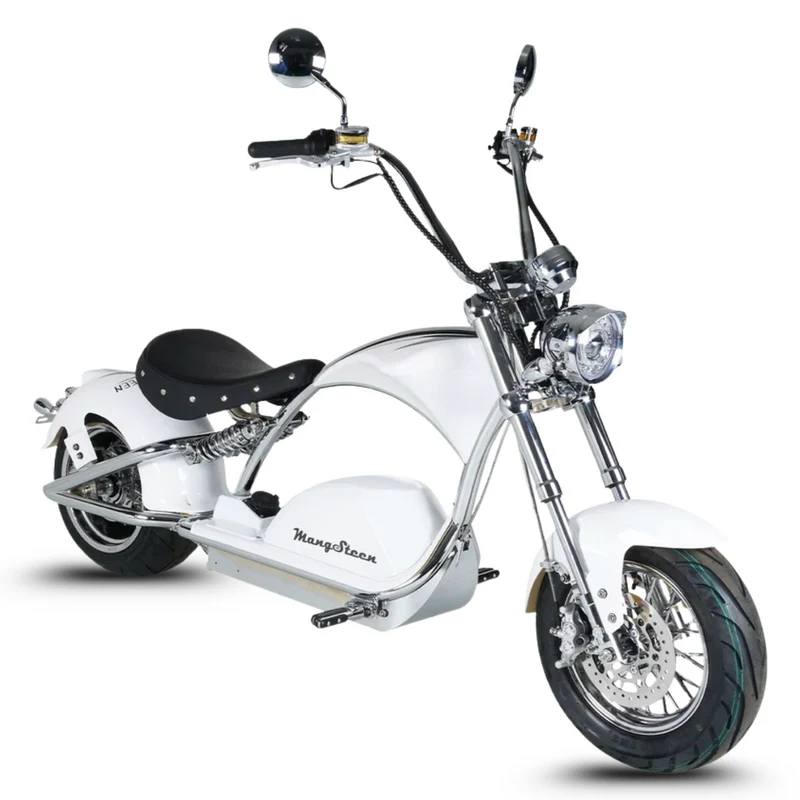 Trottinette Mangosteen électrique assise City Coco M1PS – cadre chromé & double motorisation