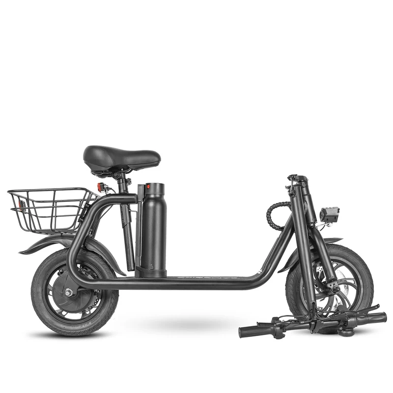 Mini trottinette électrique pliable C01 avec selle, batterie amovible