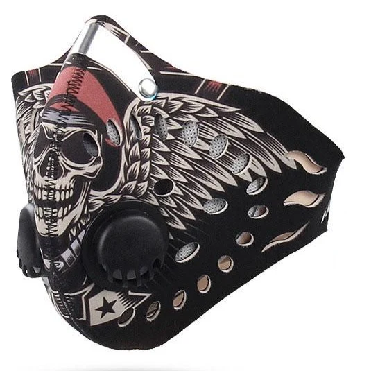 Masque Anti-Pollution TÊTE DE MORT ☠️ + 2 filtres offerts