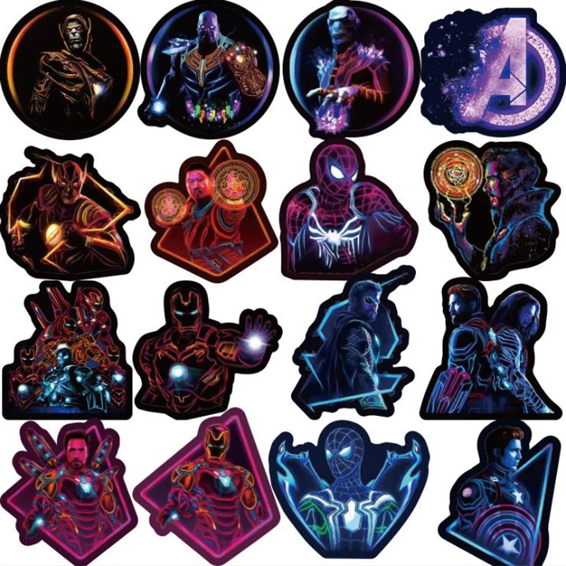 Autocollant Trottinette Marvel Néon (50pcs)
