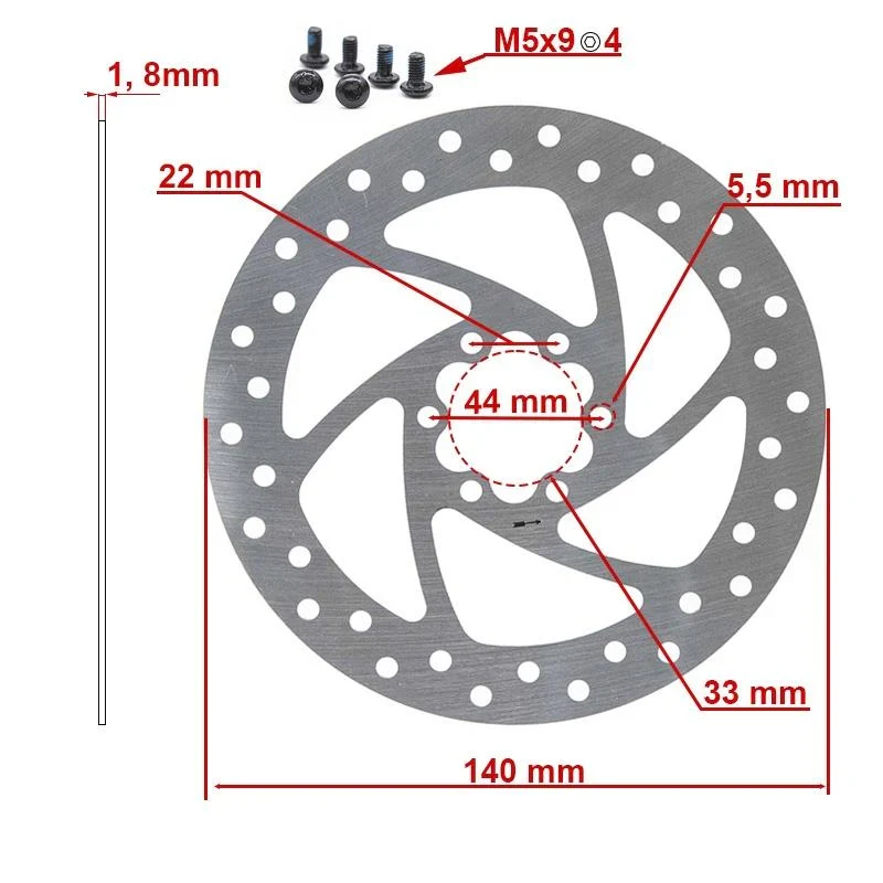 Disque de frein - 140mm 6H