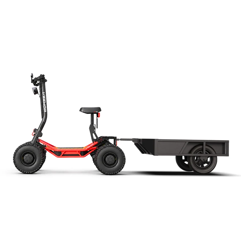 Trottinette VEEHOP tout terrain à 4 roues motrices avec selle pliable 3200w / 6400w 40ah