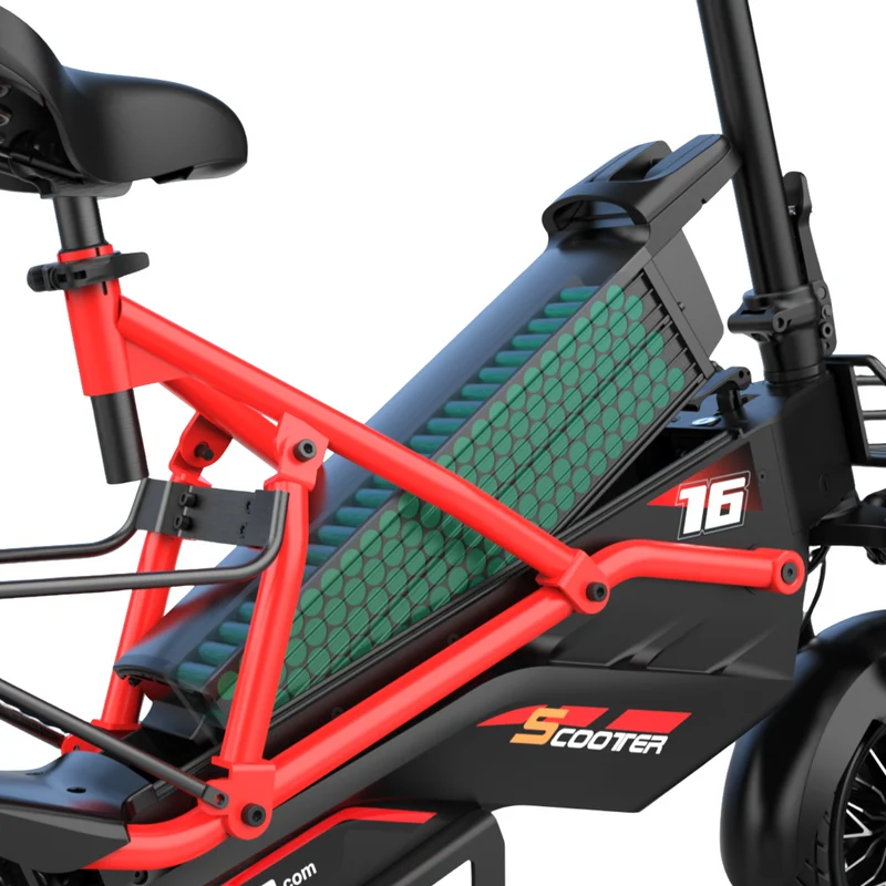 Trottinette électrique 3 roues avec selle 1000W modèle F2