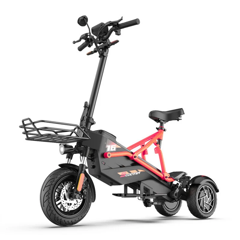Trottinette électrique 3 roues avec selle 1000W modèle F2