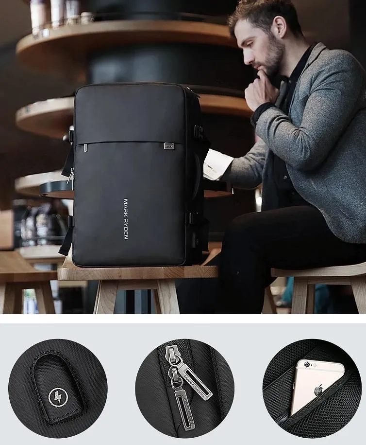 Sac à Dos Trottinette Électrique MARK RYDEN 15,6" Extensible avec USB