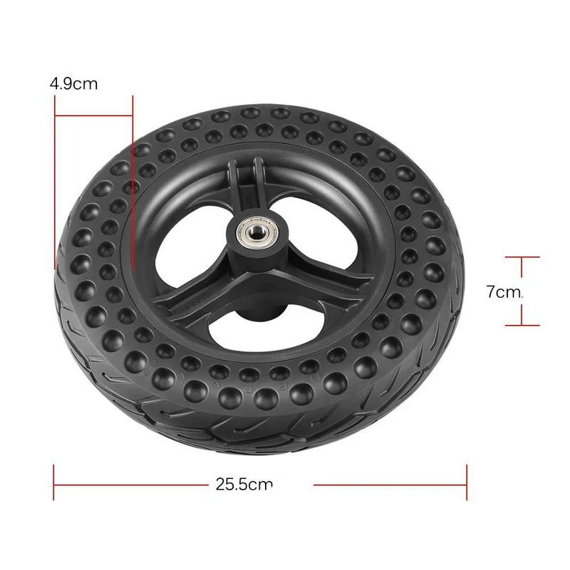 Pneu Plein HT 10'' avec montage Pièce Trottinette Électrique