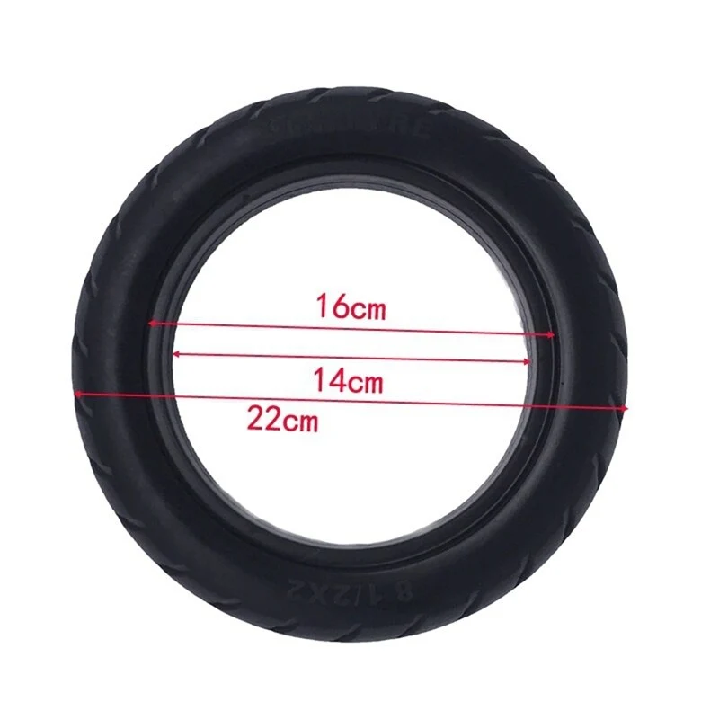 Paire de Pneus Pleins 8,5'' Pièce Trottinette Électrique