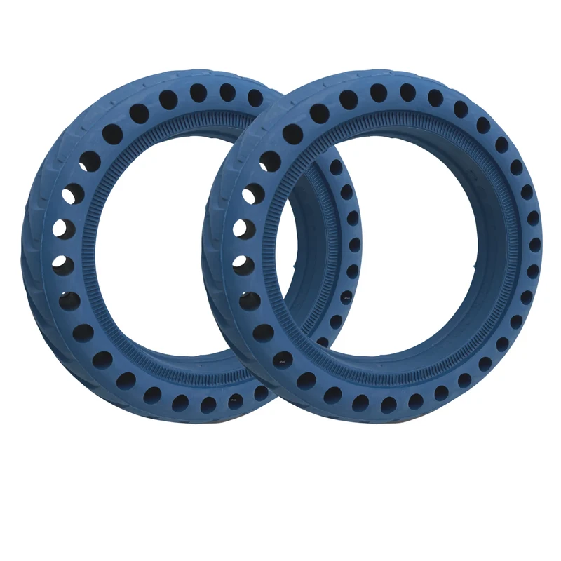 Pneu plein 8.5x2 alvéolé bleu pour trottinette Xiaomi M365/Pro/Pro2/1S/Essential, Wispeed T850/T855/Pro