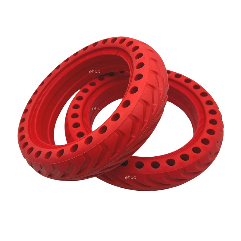 Pneu plein aleveolé ROUGE pour xiaomi M365/Pro/Pro2/3/Essentail/1s, Wispeed T850/T855/Pro