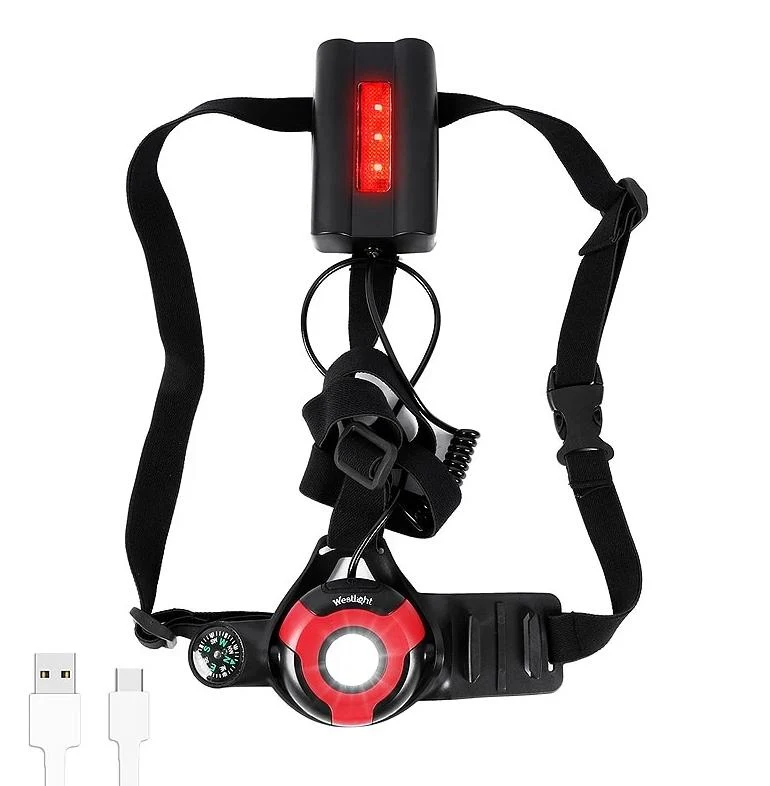 Gilet Haute Visibilité LED avec Boussole intégrée