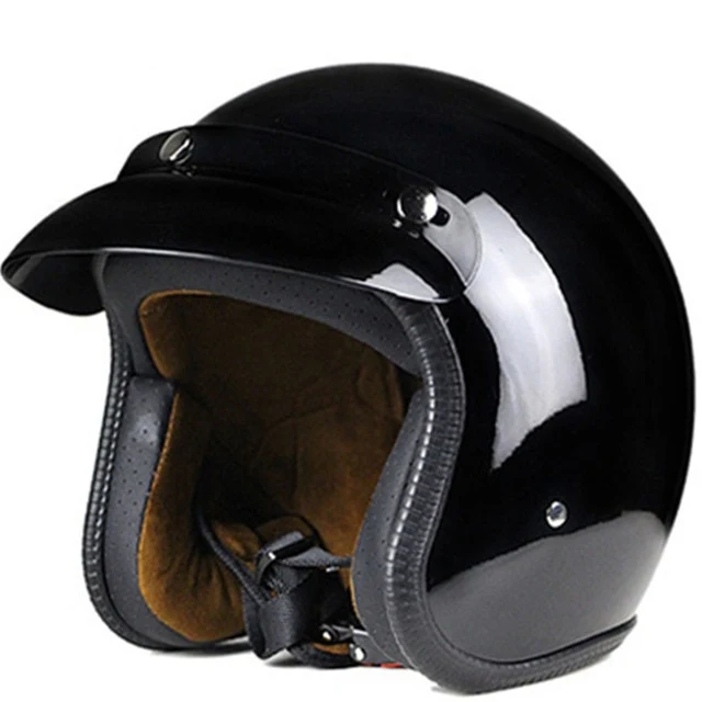 Casque Trottinette Casque Vintage Glossy Black