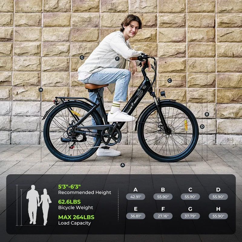 isinwheel Ucity Step-Through Electric Bike Canada