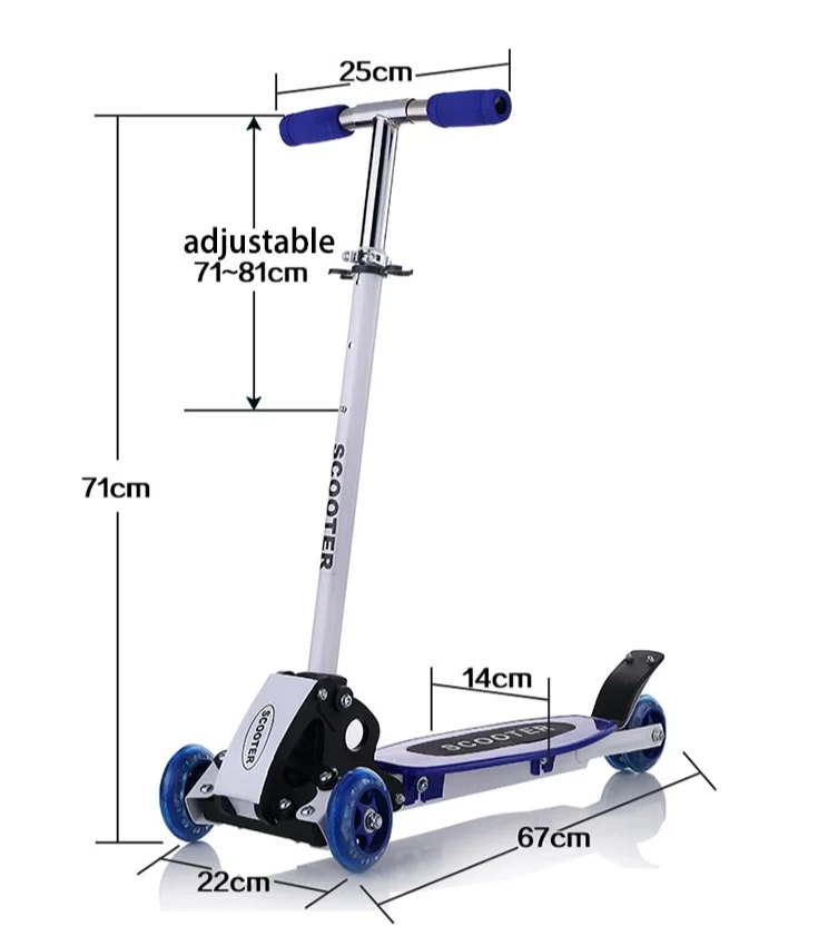 Trottinette Enfant 3 Roues Lumière