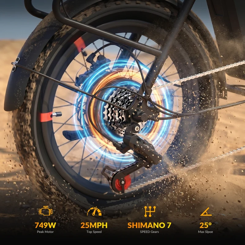 5TH WHEEL PB11 Folding Fat-Tire Electric Bike - Canada