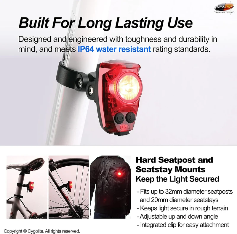 Cygolite Hotshot Pro 150 USB Rear Bike Light