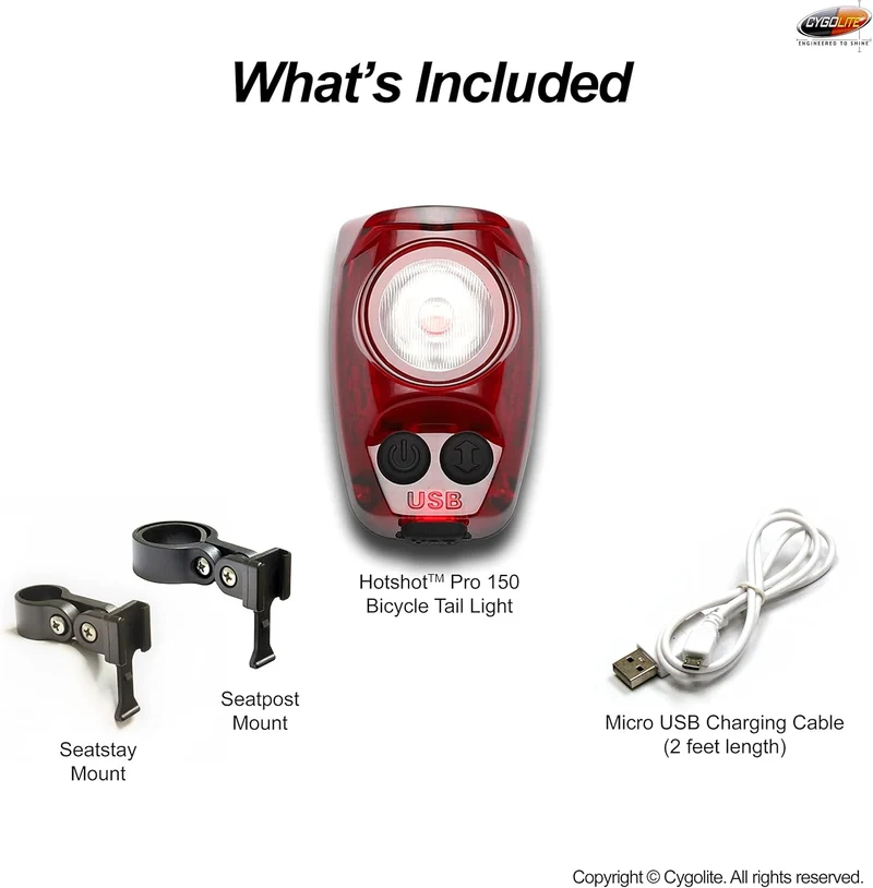 Cygolite Hotshot Pro 150 USB Rear Bike Light