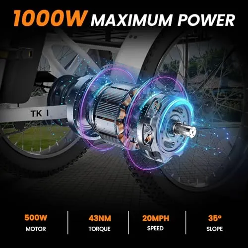 MOPHOTO 500W Folding Electric Tricycle
