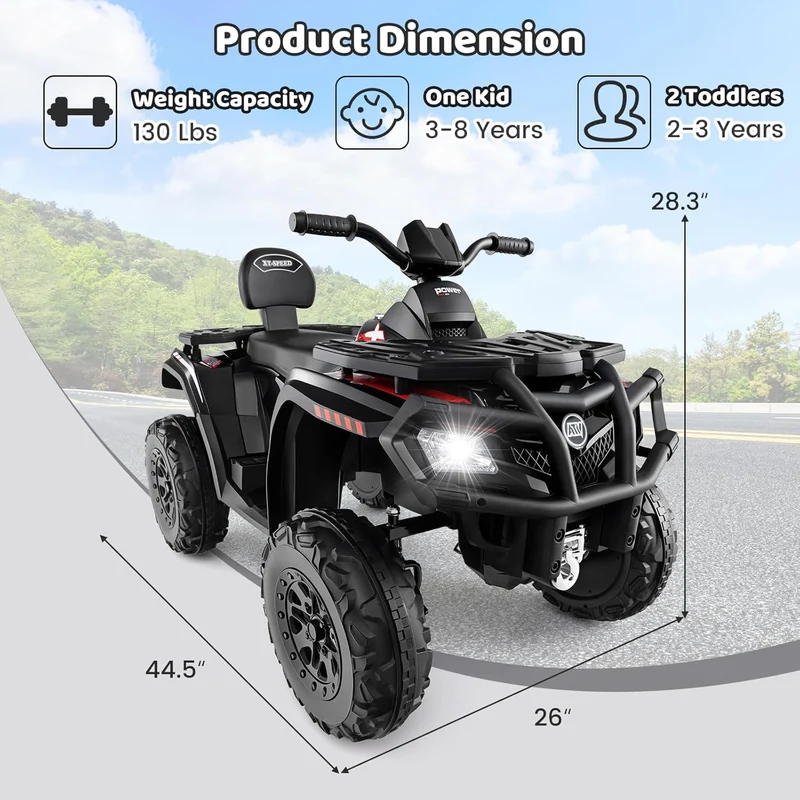 OLAKIDS 24V 4WD 2-Seater Kids ATV Canada