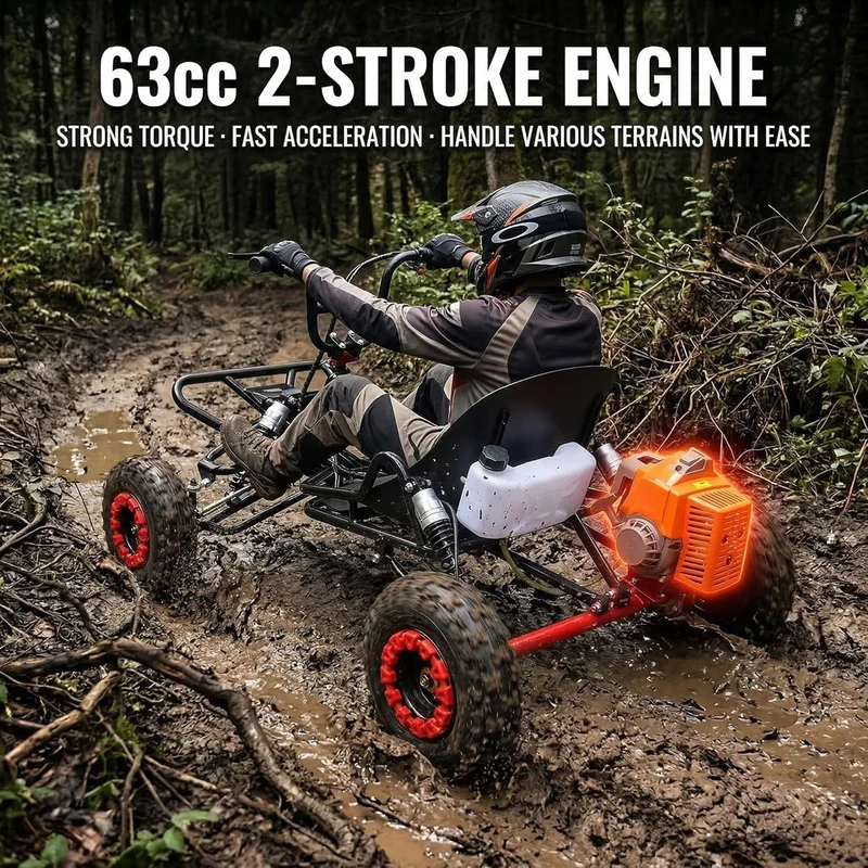 Leiting Motors 63cc Gas Go-Kart Canada - Red