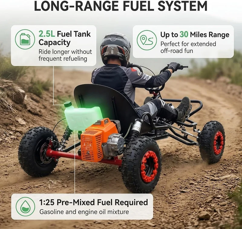 Leiting Motors 63cc Gas Go-Kart Canada - Red