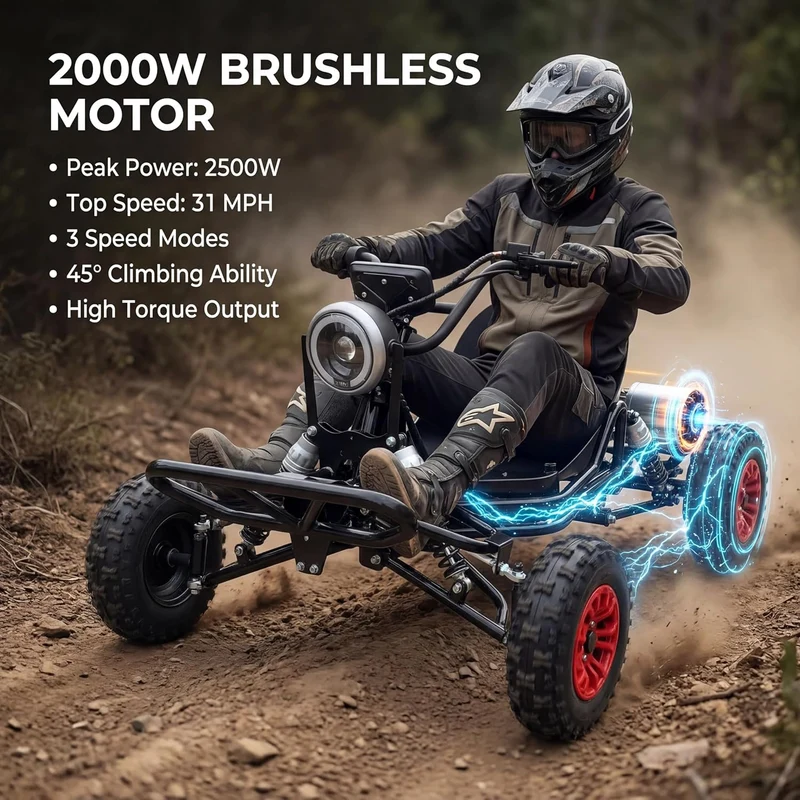Zyliathor 48V 2000W Electric Go-Kart Canada
