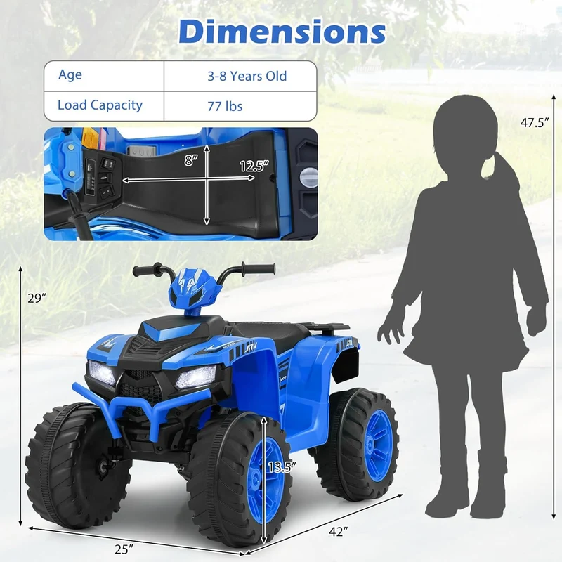 Costzon 24V Kids Electric ATV Canada
