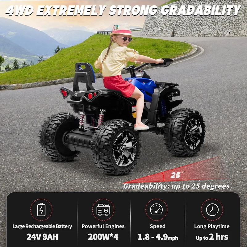 JOYRACER 24V 2-Seater 4x4 Kids ATV Canada