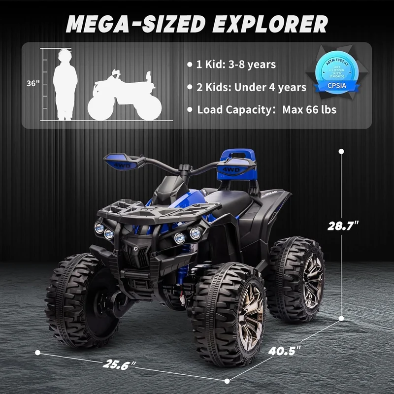 JOYRACER 24V 2-Seater 4x4 Kids ATV Canada