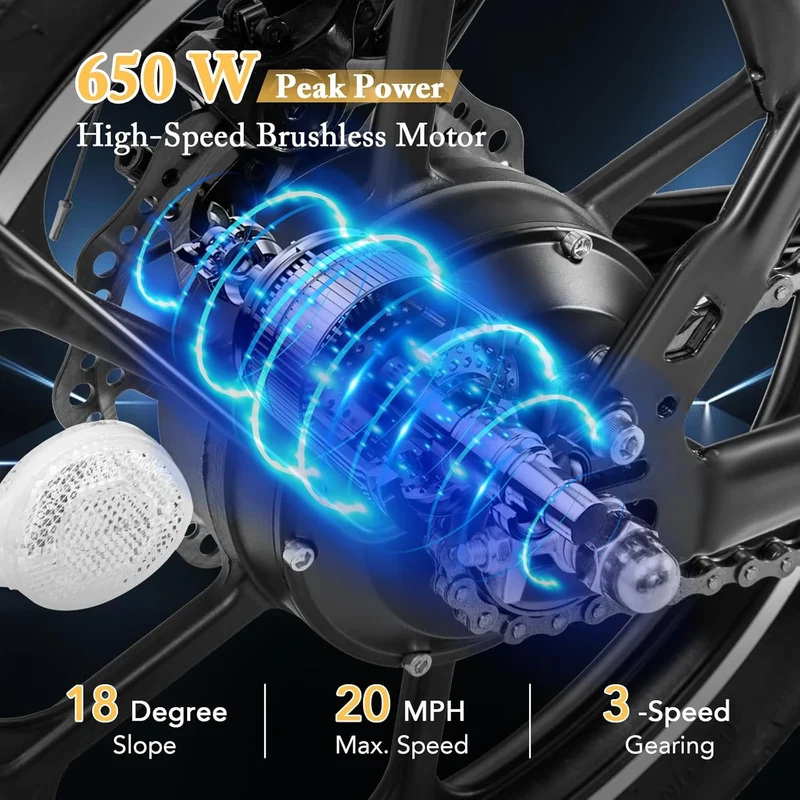 GYMAX Folding Electric Bike Canada