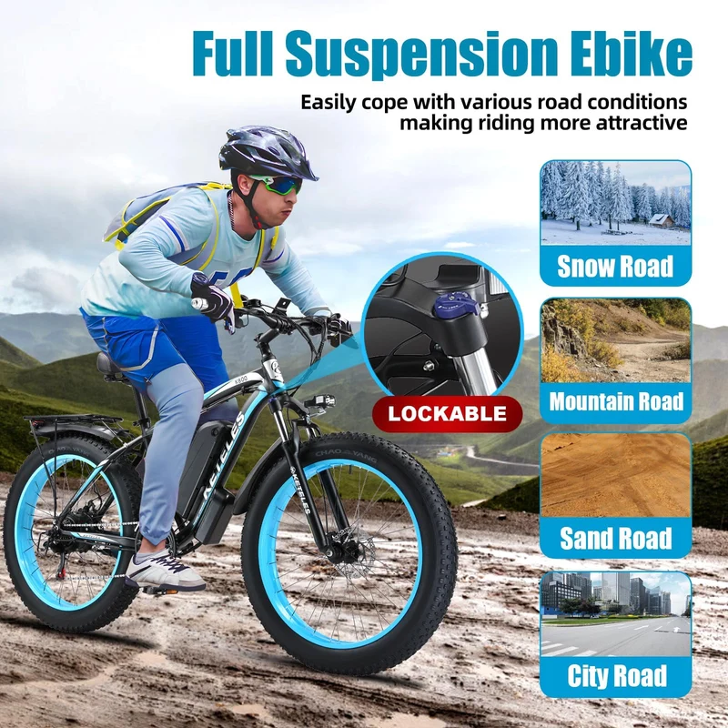 QIKAITU K800 1000W Electric Bike Canada