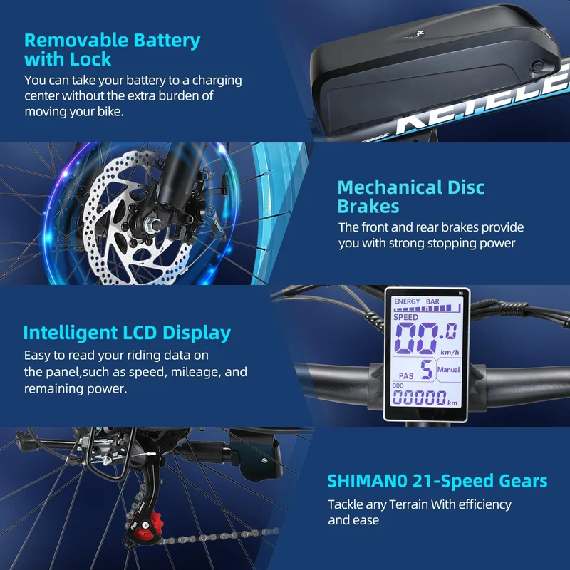 QIKAITU K800 1000W Electric Bike Canada