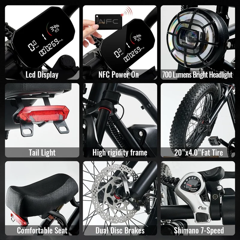 Otiamlar 20-Inch Fat Tire Electric Bike Canada