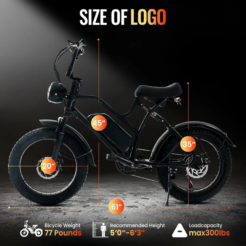 Otiamlar 20-Inch Fat Tire Electric Bike Canada