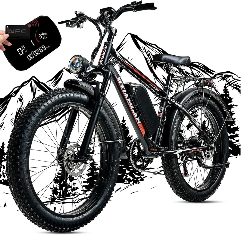 Otiamlar 26-Inch Fat Tire Electric Bike Canada