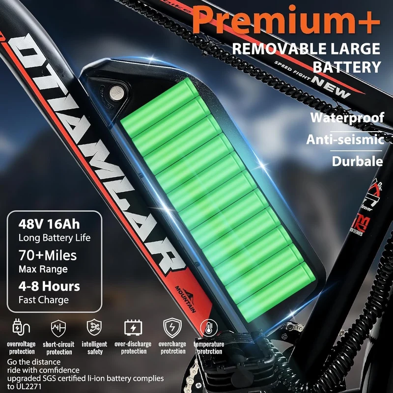 Otiamlar 26-Inch Fat Tire Electric Bike Canada