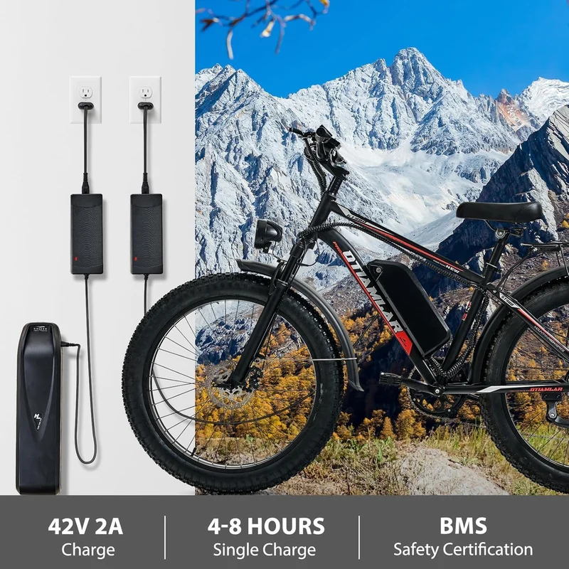 Otiamlar 26-Inch Fat Tire Electric Bike Canada