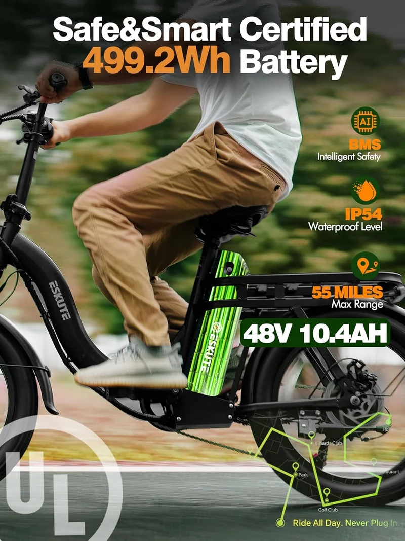 Eskute D200 Folding Electric Bike Canada