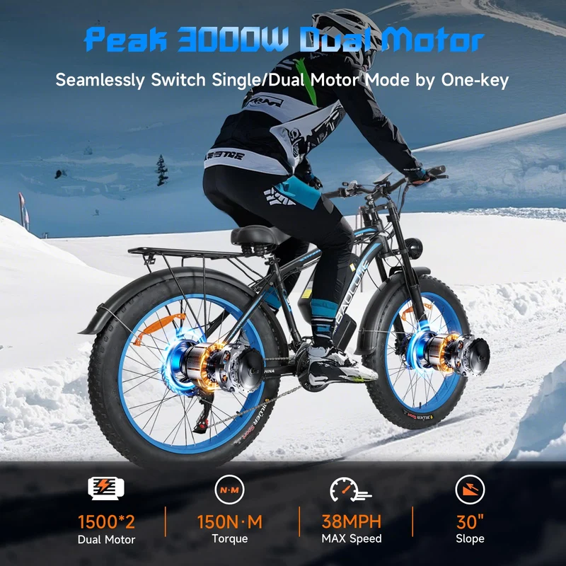 GERPSI 3000W Dual Motor Ebike - Canada