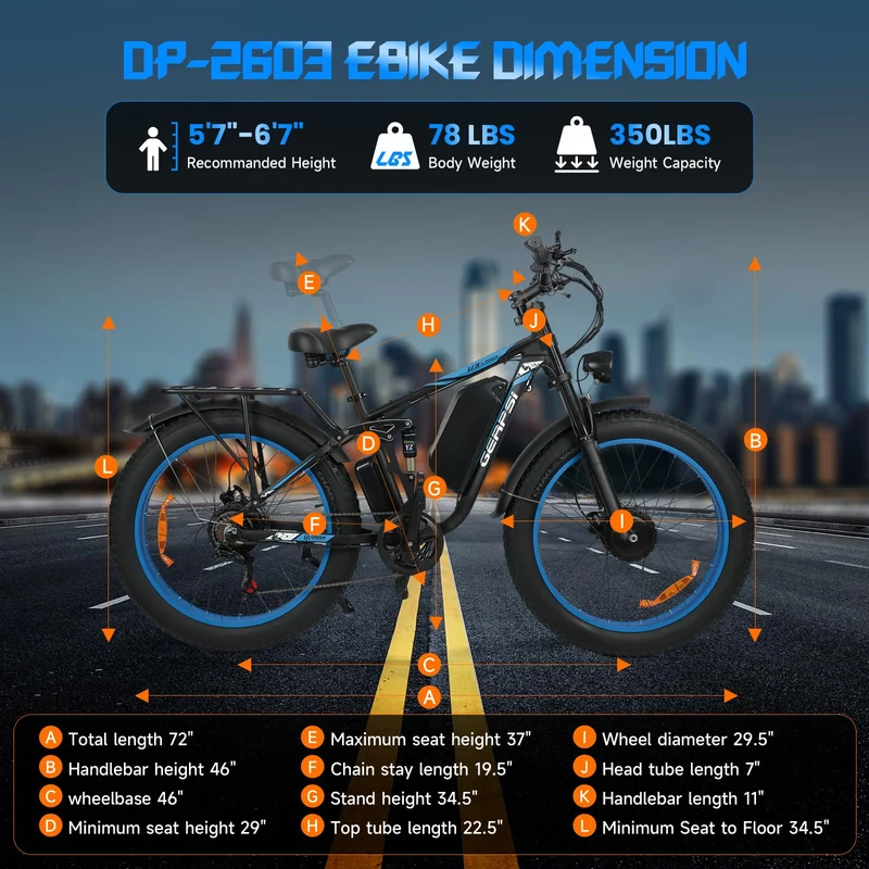 GERPSI 3000W Dual Motor Ebike - Canada