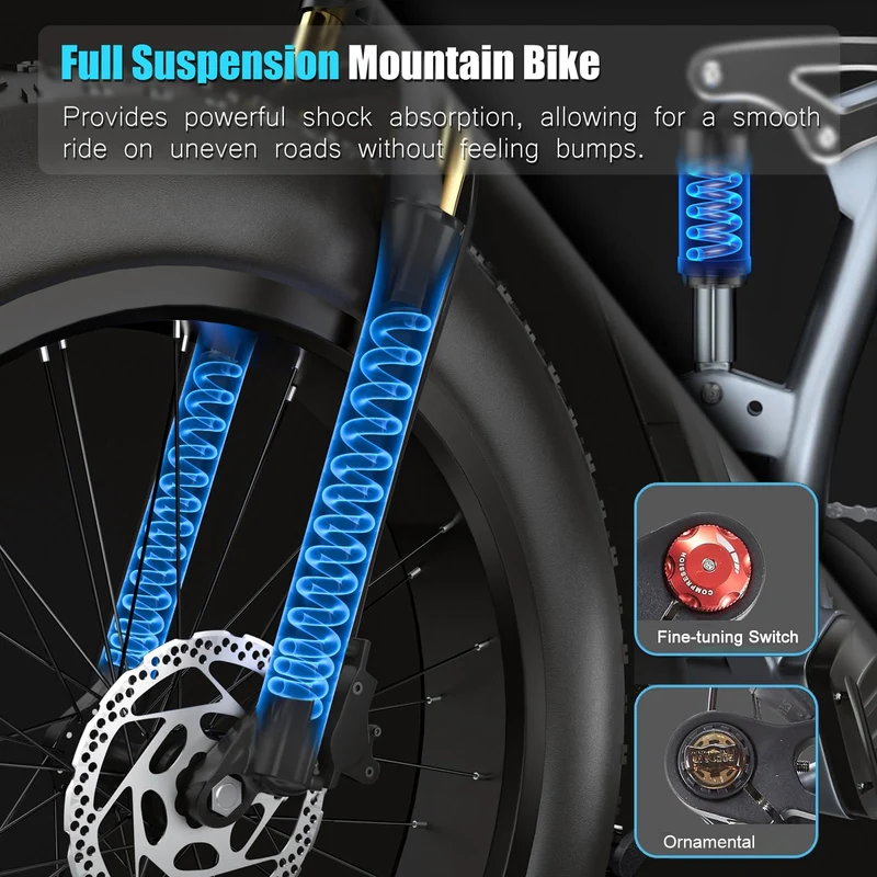 BURCHIN Full Suspension E-Bike: Smooth Rides Canada