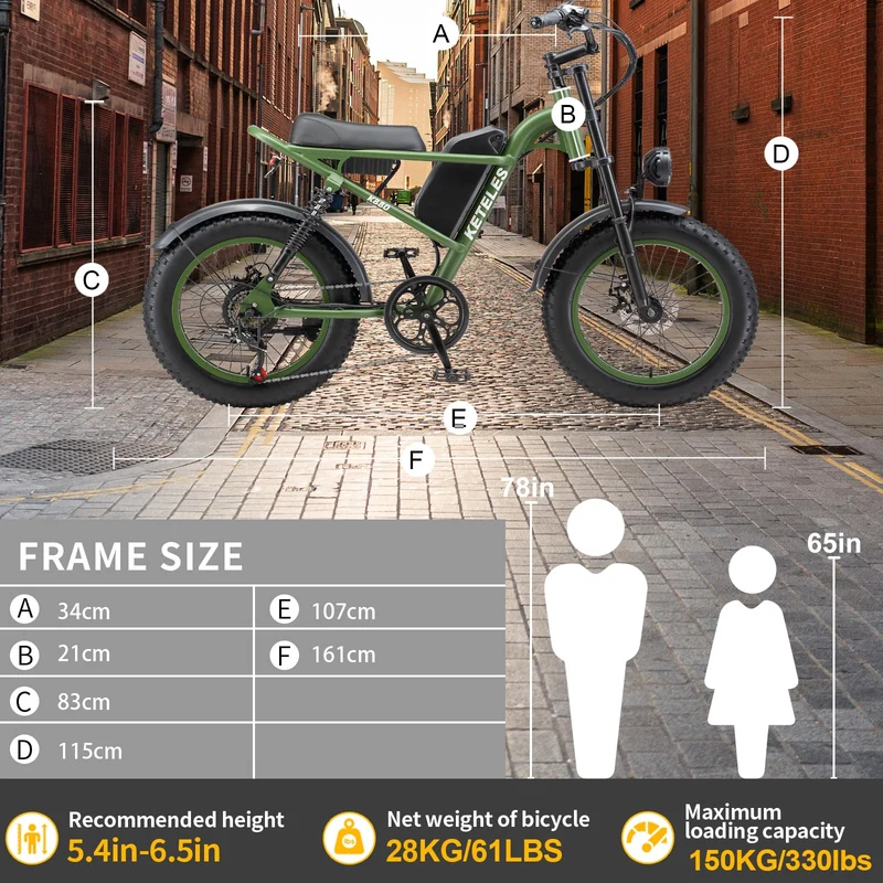 EVGUPRIDER Peak 2000W Fat Tire Electric Bike Canada