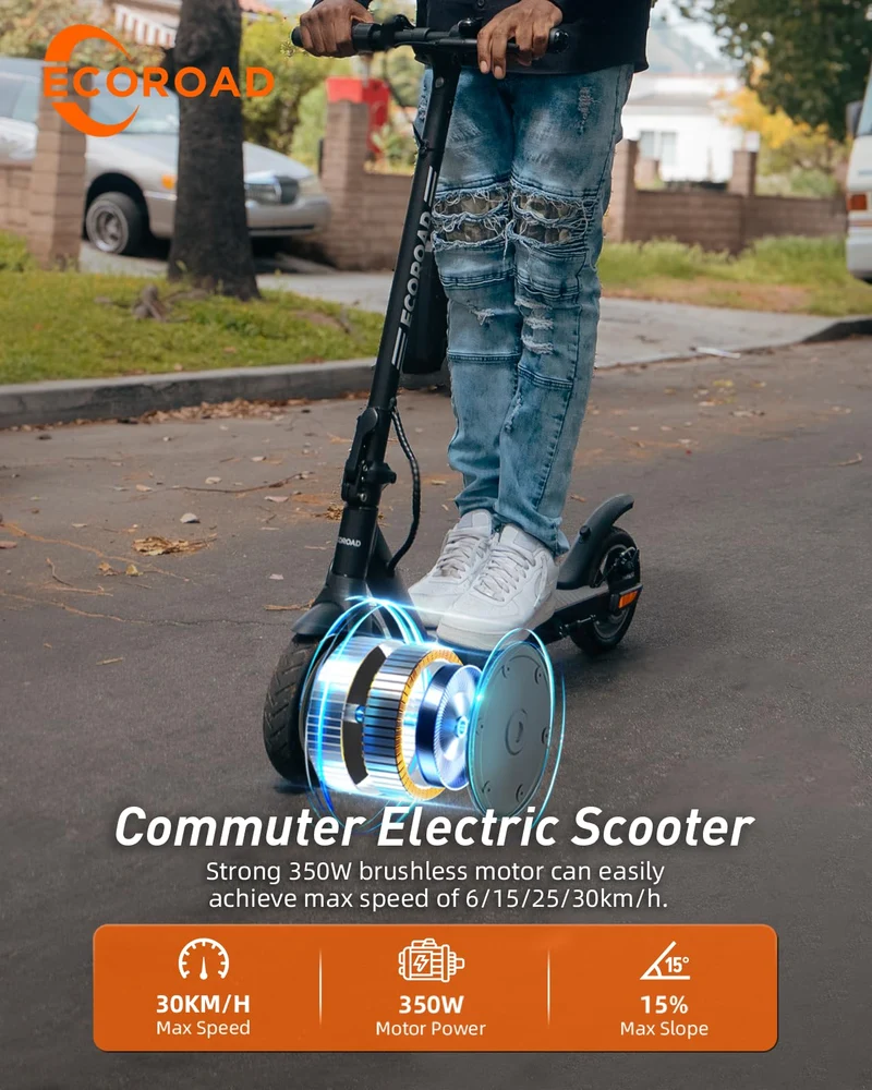 ECOROAD EC6 Electric Scooter 400W – Foldable Commuter Canada