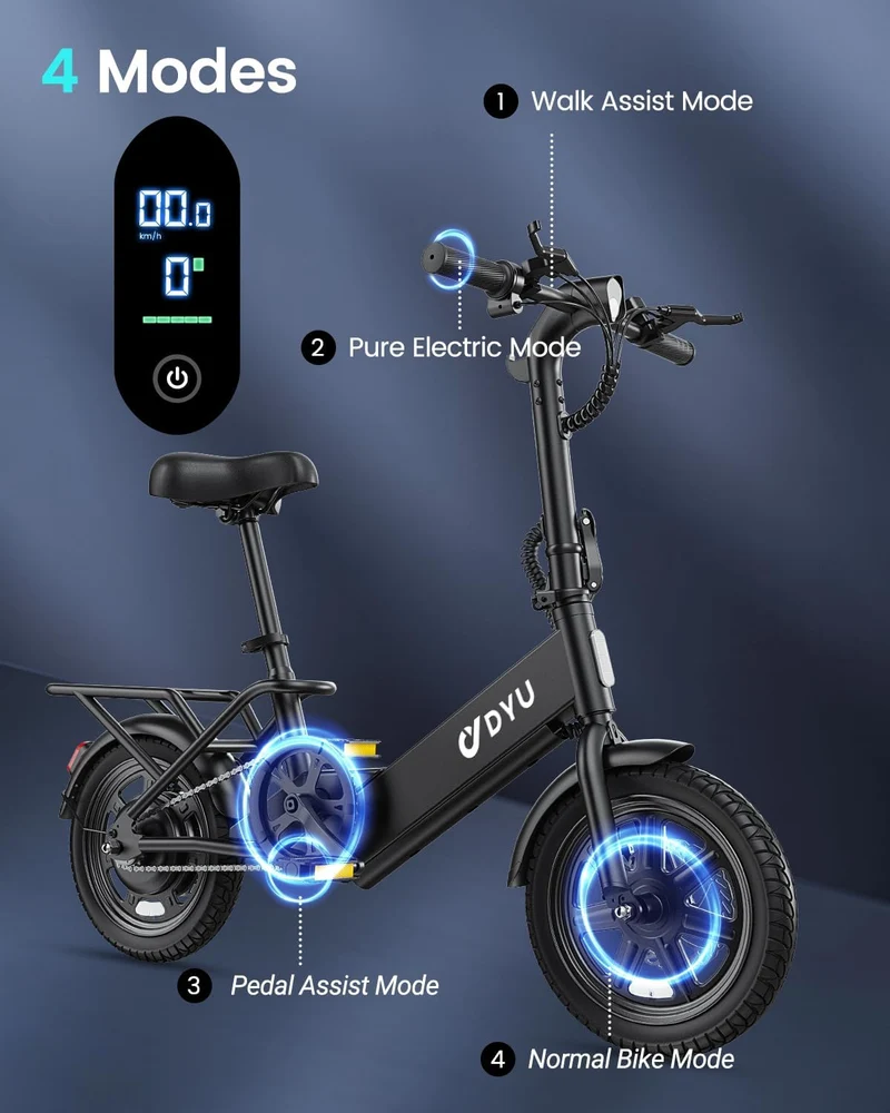 DYU D3F Folding Electric Bike – Compact Commuter E-Bike Canada