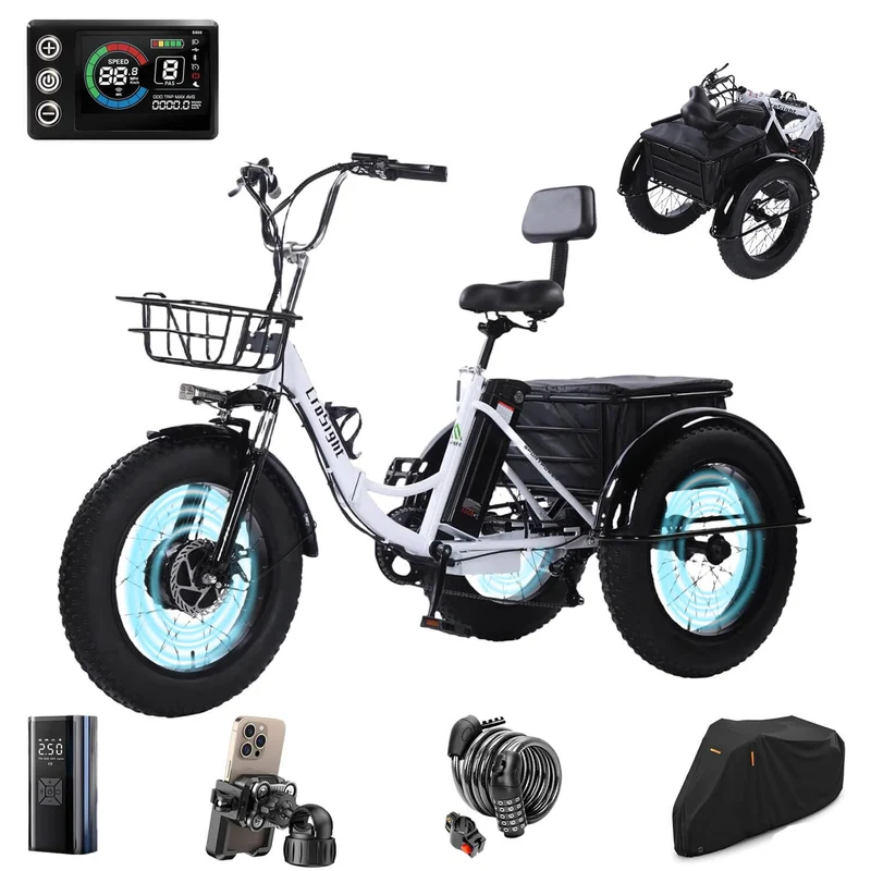 CroSight Folding Electric Tricycle 750W Fat Tire Canada