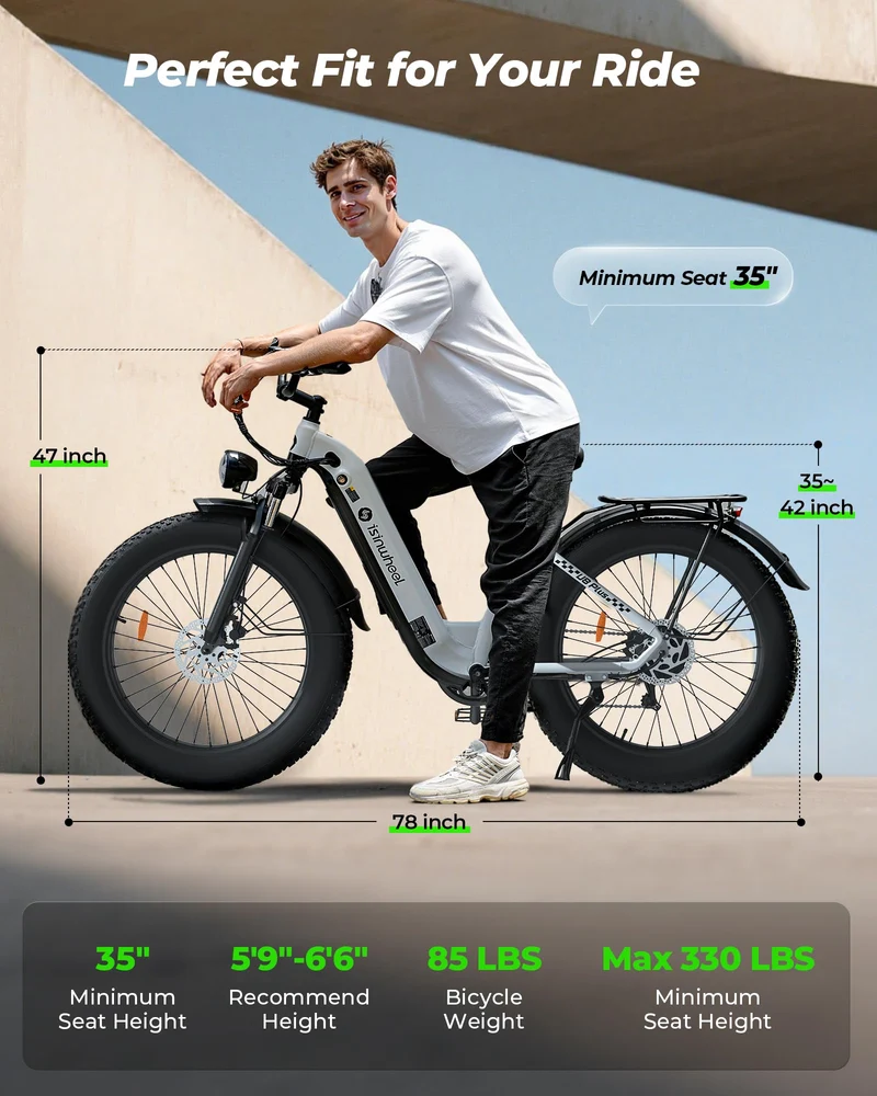 Isinwheel Electric Bike U8Plus Ultra – 1500W Fat Tire E-Bike Canada