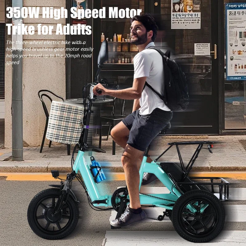 SKEKECIE Folding Electric Tricycle – 3-Wheel E-Bike Canada