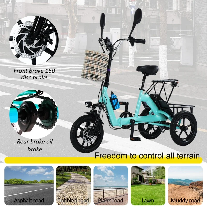 SKEKECIE Folding Electric Tricycle – 3-Wheel E-Bike Canada