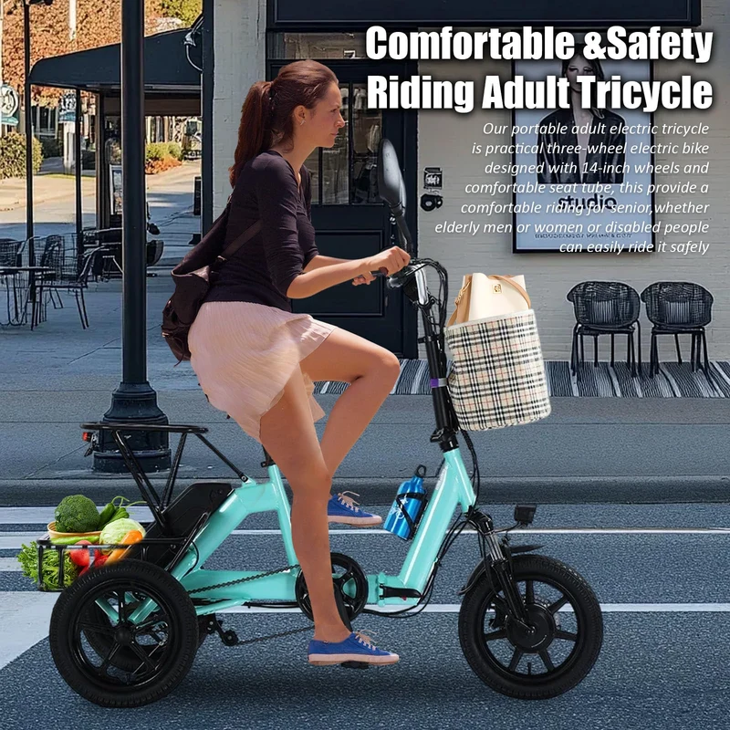 SKEKECIE Folding Electric Tricycle – 3-Wheel E-Bike Canada