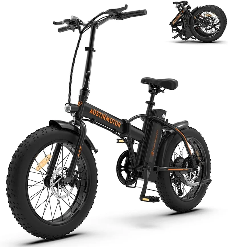 AOSTIRMOTOR Folding E-Bike 500W Fat Tire Canada