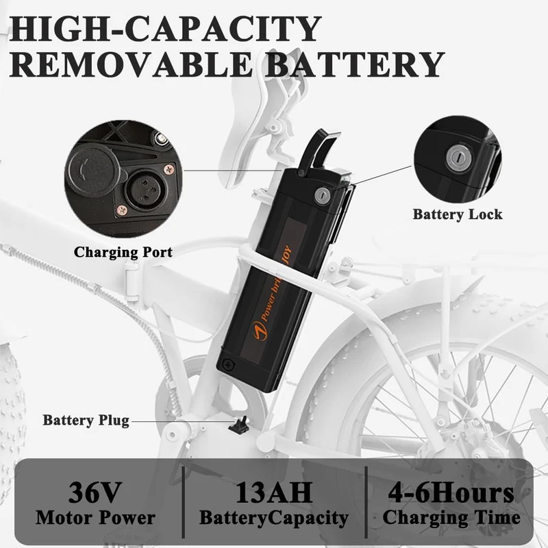 AOSTIRMOTOR Folding E-Bike 500W Fat Tire Canada